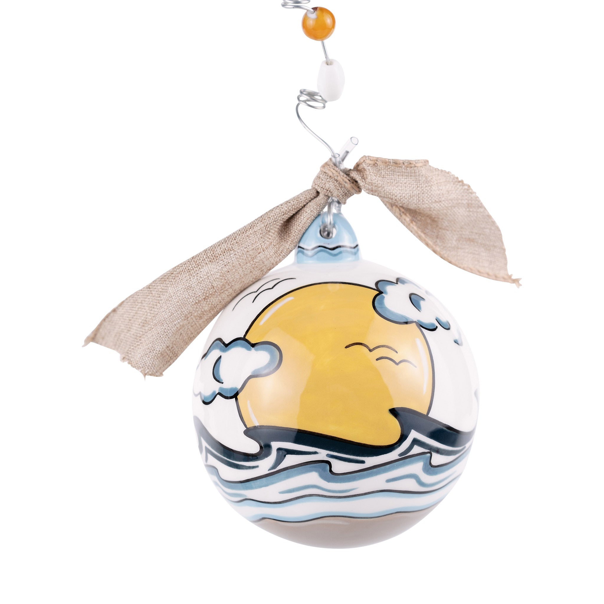 Ride the Waves of Joy with the Happiness Comes In Waves Ornament