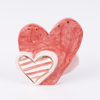 Red & White Heart Charcuterie Board Topper
