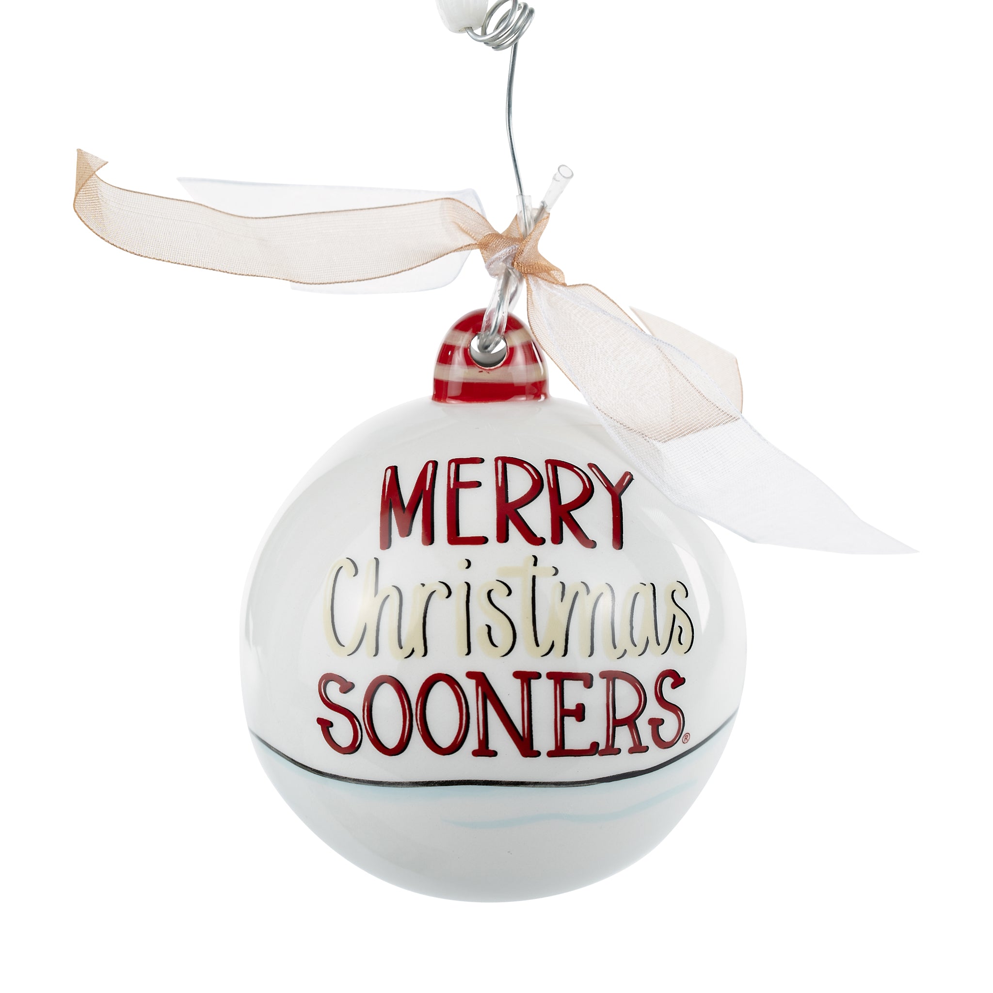 Spread Sooner Cheer With A Merry Christmas Oklahoma Santa Ornament