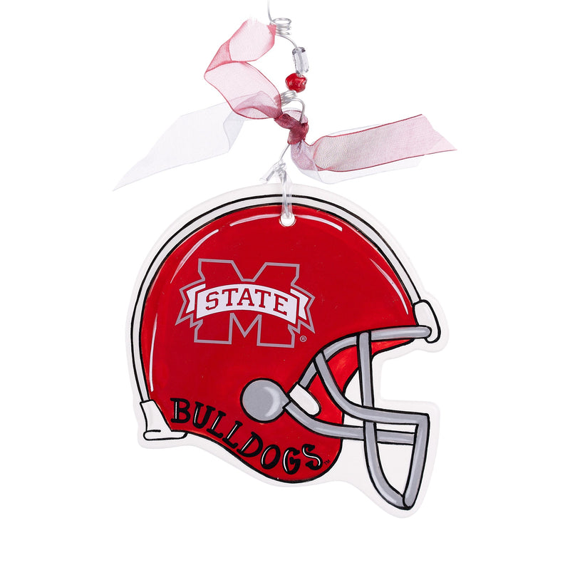decorated football helmets Mississippi State Helmet Flat Ornament