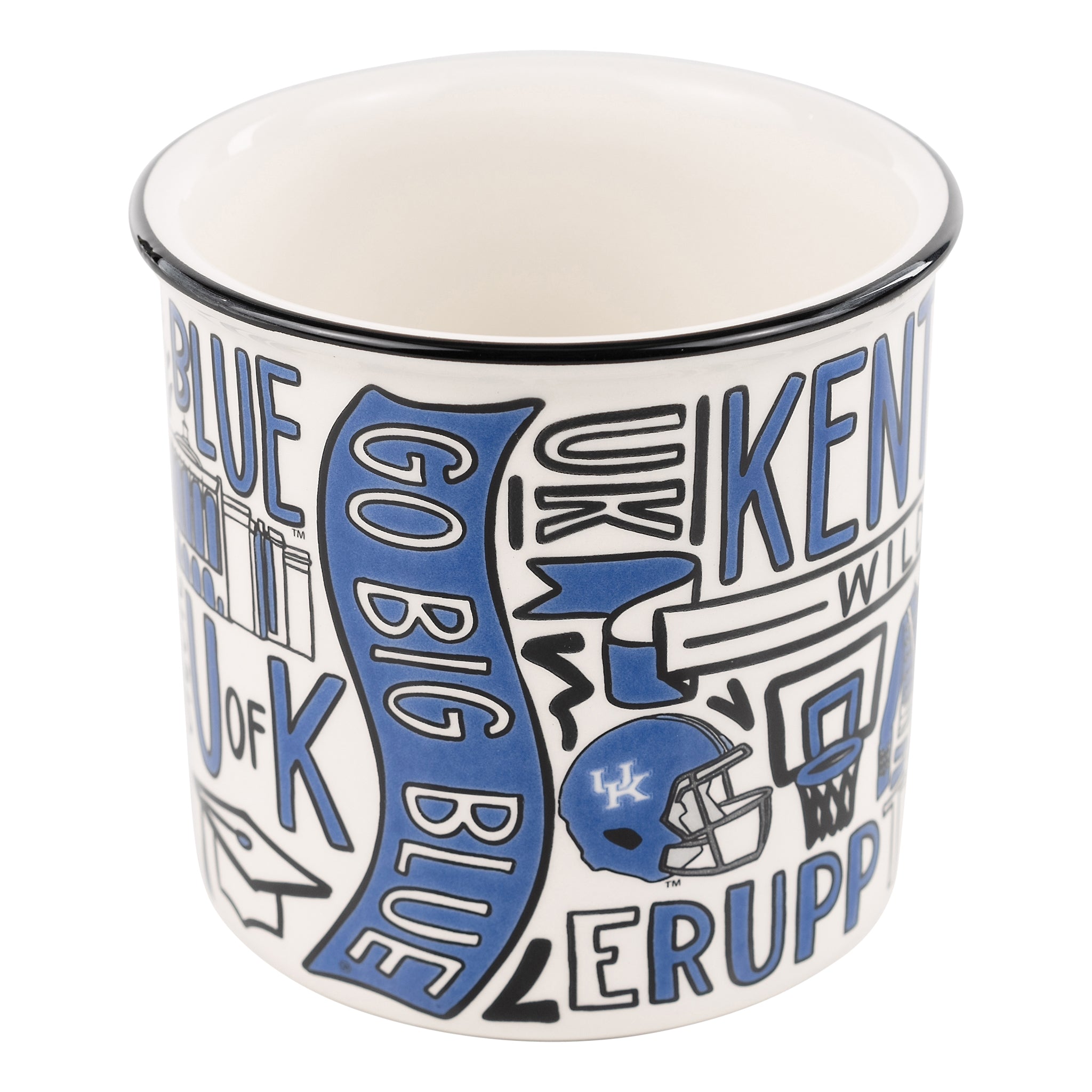Cheer on UK With A Kentucky Collage Campfire Mug Full of Team