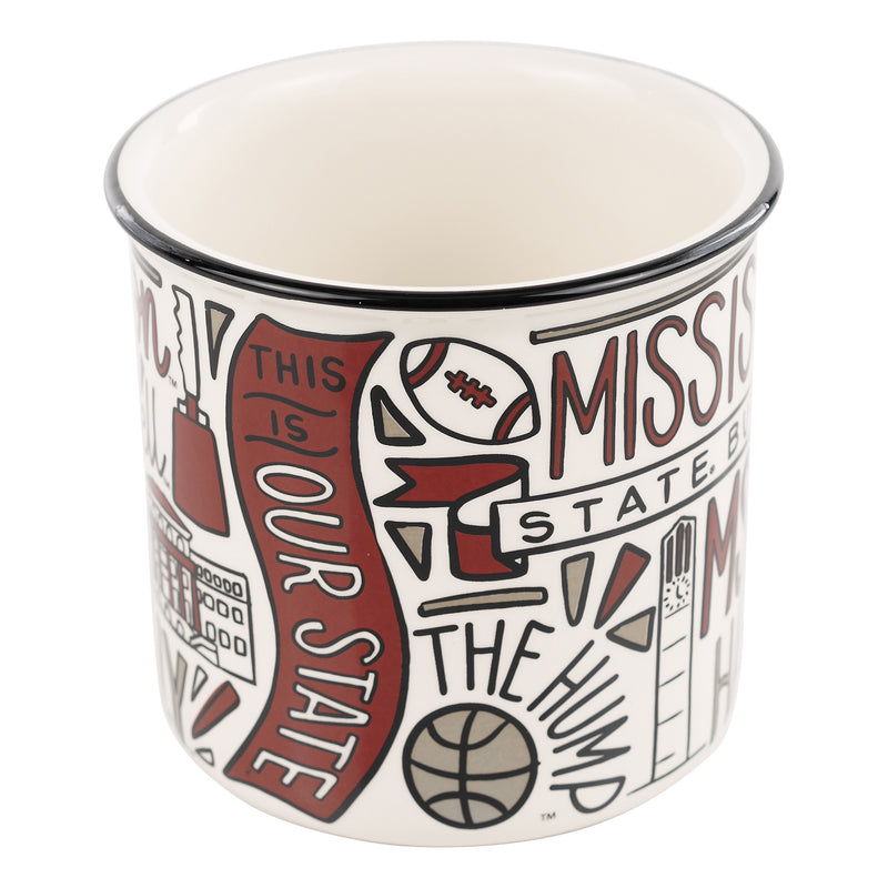 Cheer on MSU With A Mississippi State Collage Campfire Mug Full of Spirit