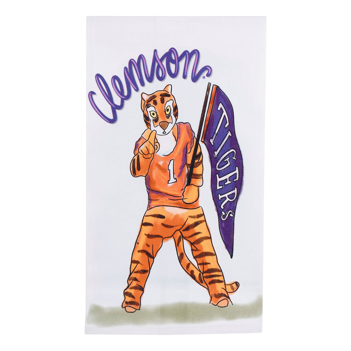 Clemson Mascot Tea Towel