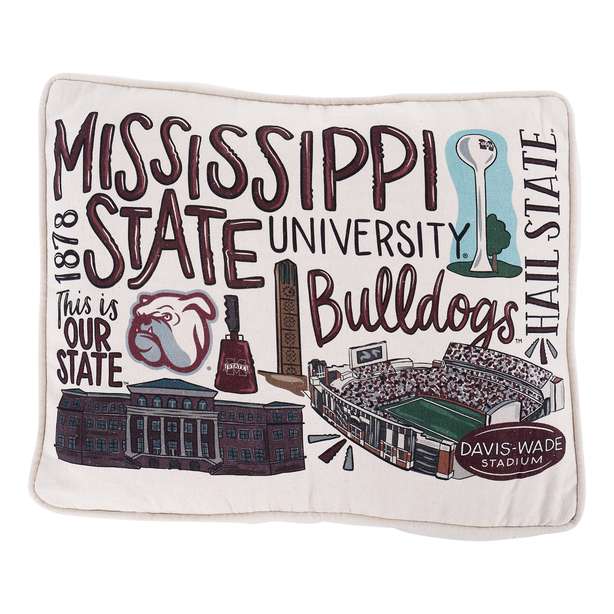 Mississippi State Icon Pillow