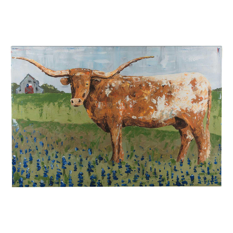 Texas Longhorn Canvas - GLORY HAUS 