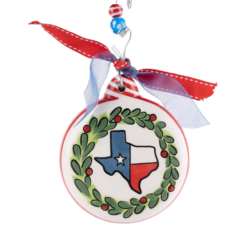 Texas Flag Wreath Puff Ornament - GLORY HAUS 
