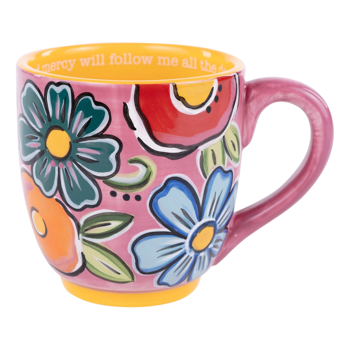 Goodness Mercy Floral Mug