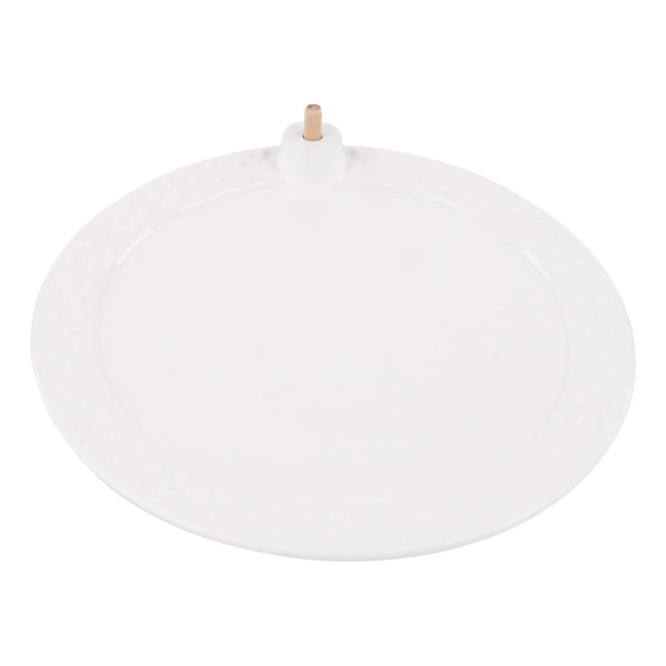 White Round Platter