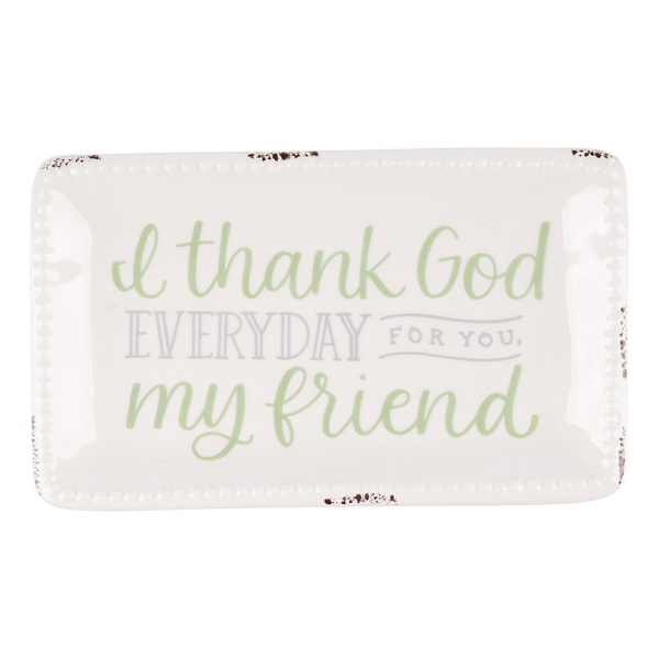 Thank God For You Friend Trinket Tray - GLORY HAUS