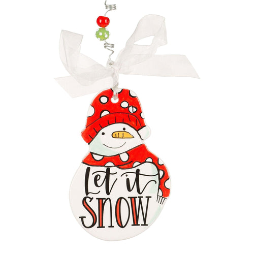 Let It Snowman Ornament - GLORY HAUS