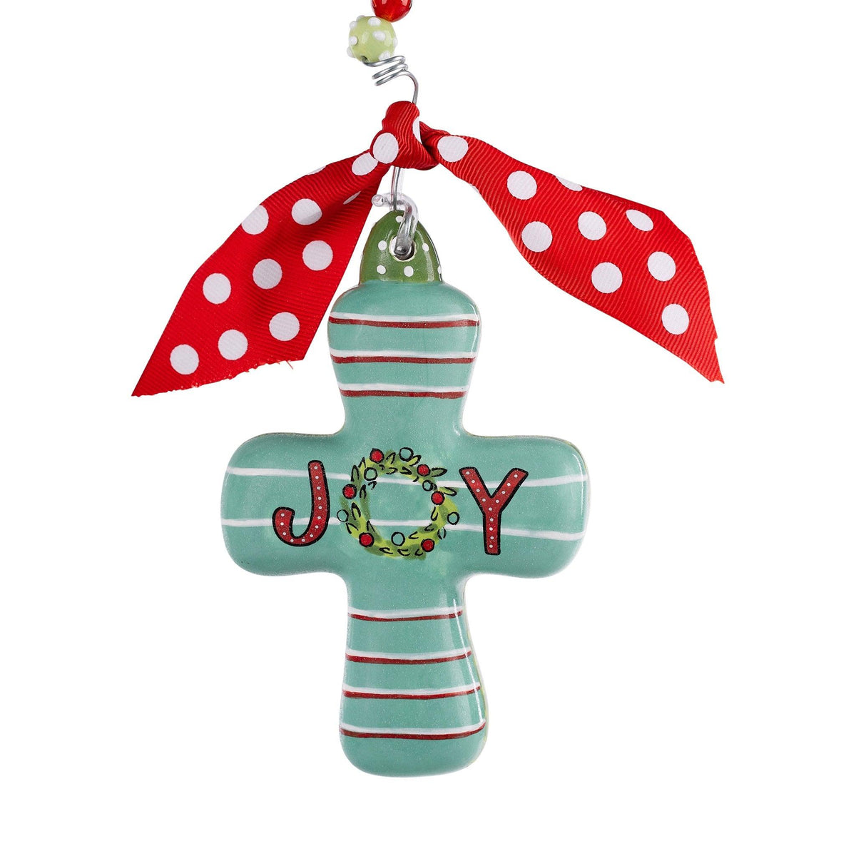 Joy Wreath Cross Ornament - GLORY HAUS