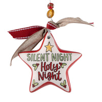 Silent Night Holy Night Star Ornament - GLORY HAUS