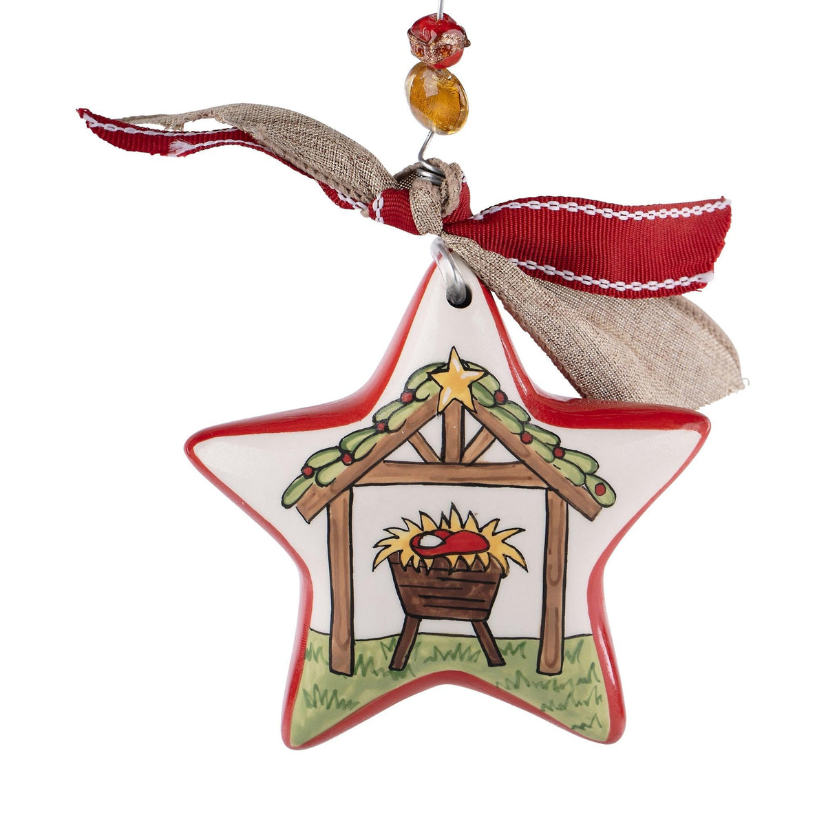 Silent Night Holy Night Star Ornament - GLORY HAUS