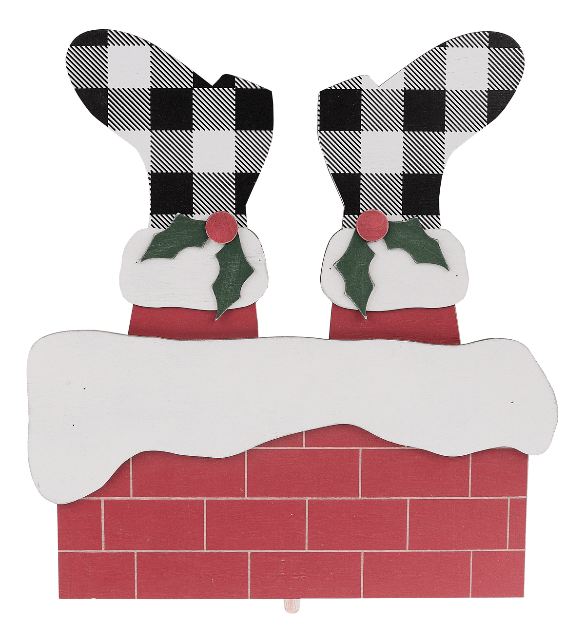 Santa Down The Chimney Topper - GLORY HAUS 