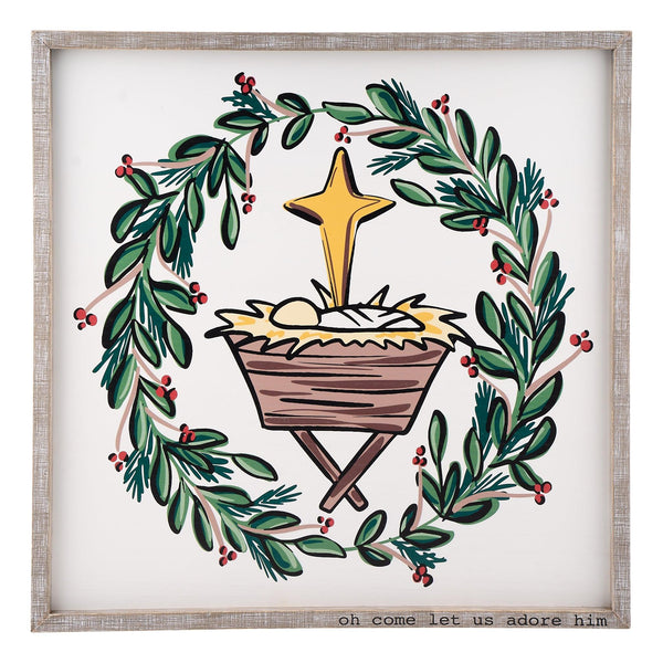 Nativity Wreath Board Large - GLORY HAUS 