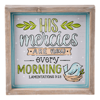 Mercies Are New Framed Board - GLORY HAUS 