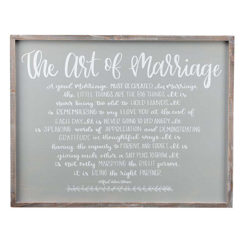 Art of Marriage Framed Board Large - GLORY HAUS