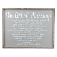 Art of Marriage Framed Board Large - GLORY HAUS