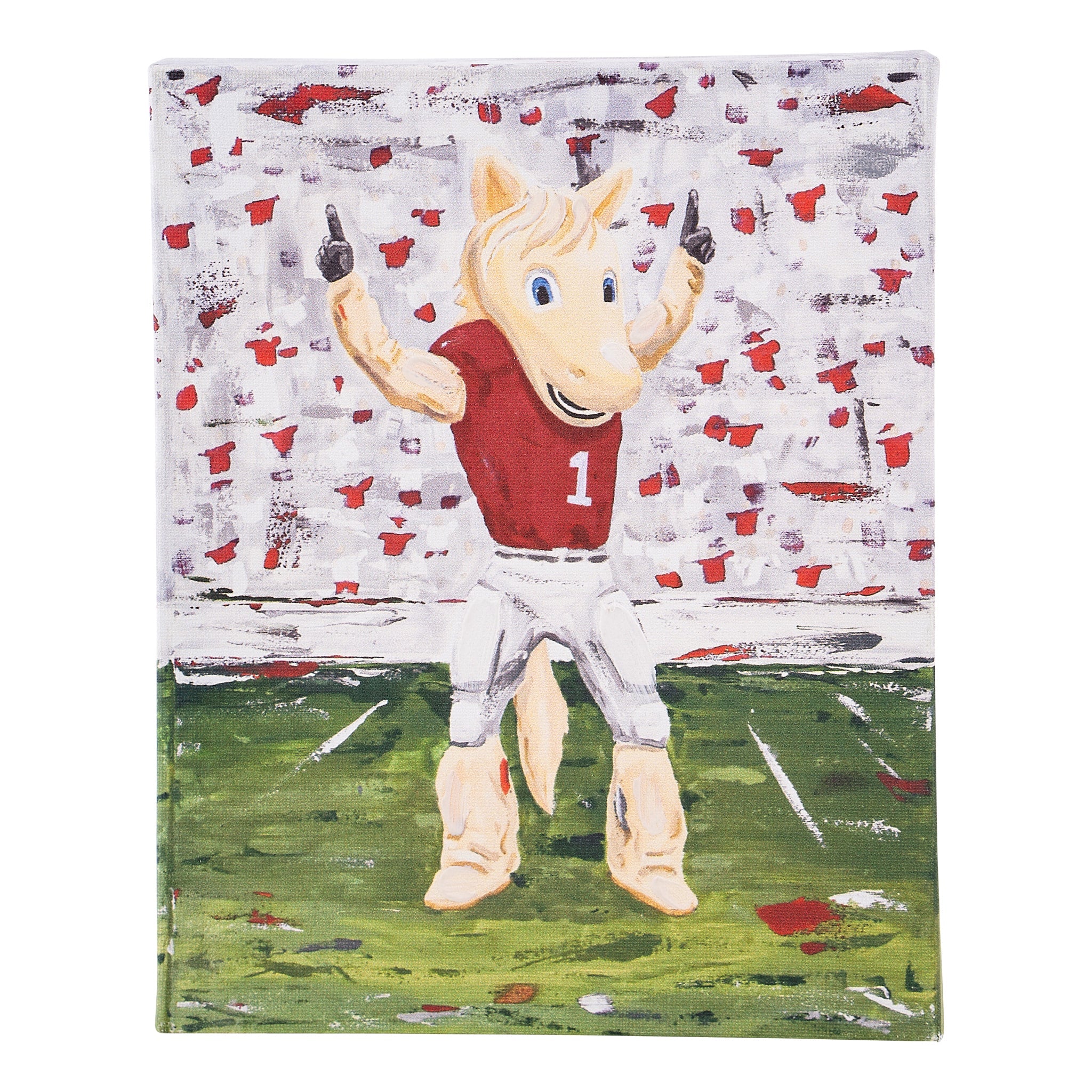 Cheer On The Oklahoma Sooners With This Hand-Painted Mascot Canvas