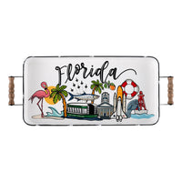 State of Florida Landmark Enamel Tray - GLORY HAUS 