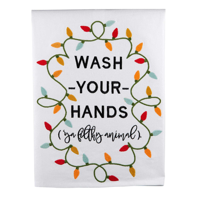 Wash Your Hands Lights Tea Towel - GLORY HAUS 