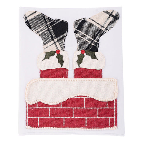 Santa Down The Chimney Tea Towel - GLORY HAUS