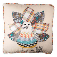 Thankful Grateful Blessed Turkey Pillow - GLORY HAUS 