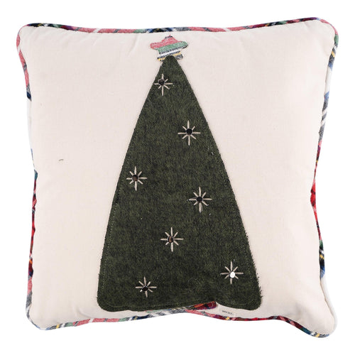 Silver Star Christmas Tree Pillow - GLORY HAUS