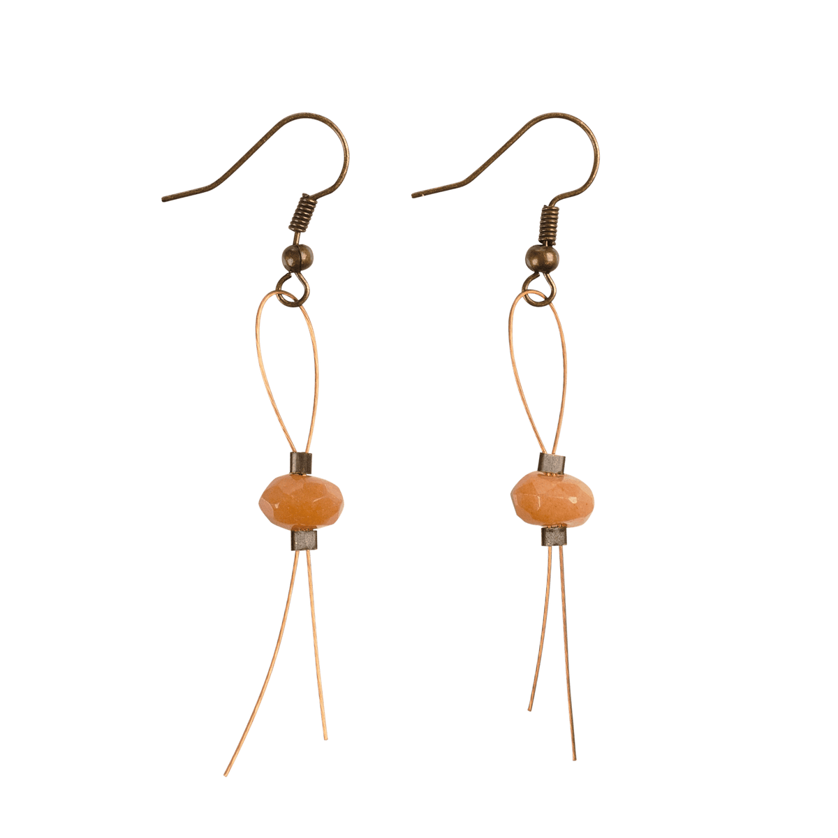 Orange Wire Earrings - GLORY HAUS