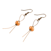 Orange Wire Earrings - GLORY HAUS