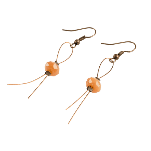 Orange Wire Earrings - GLORY HAUS