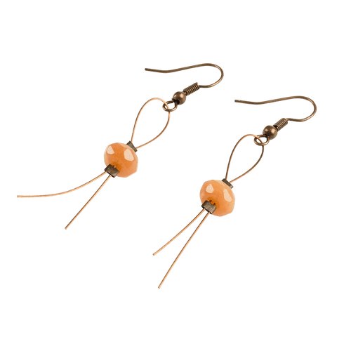 Orange Wire Earrings - GLORY HAUS 