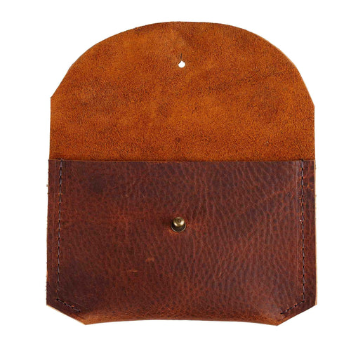 Leather Card Carrier in Cognac - GLORY HAUS 