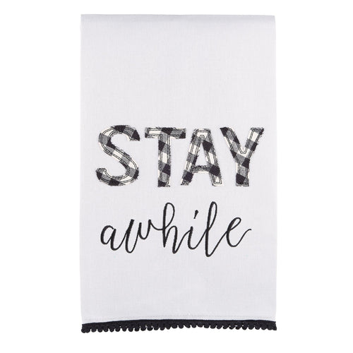 Stay Awhile Tea Towel - GLORY HAUS 