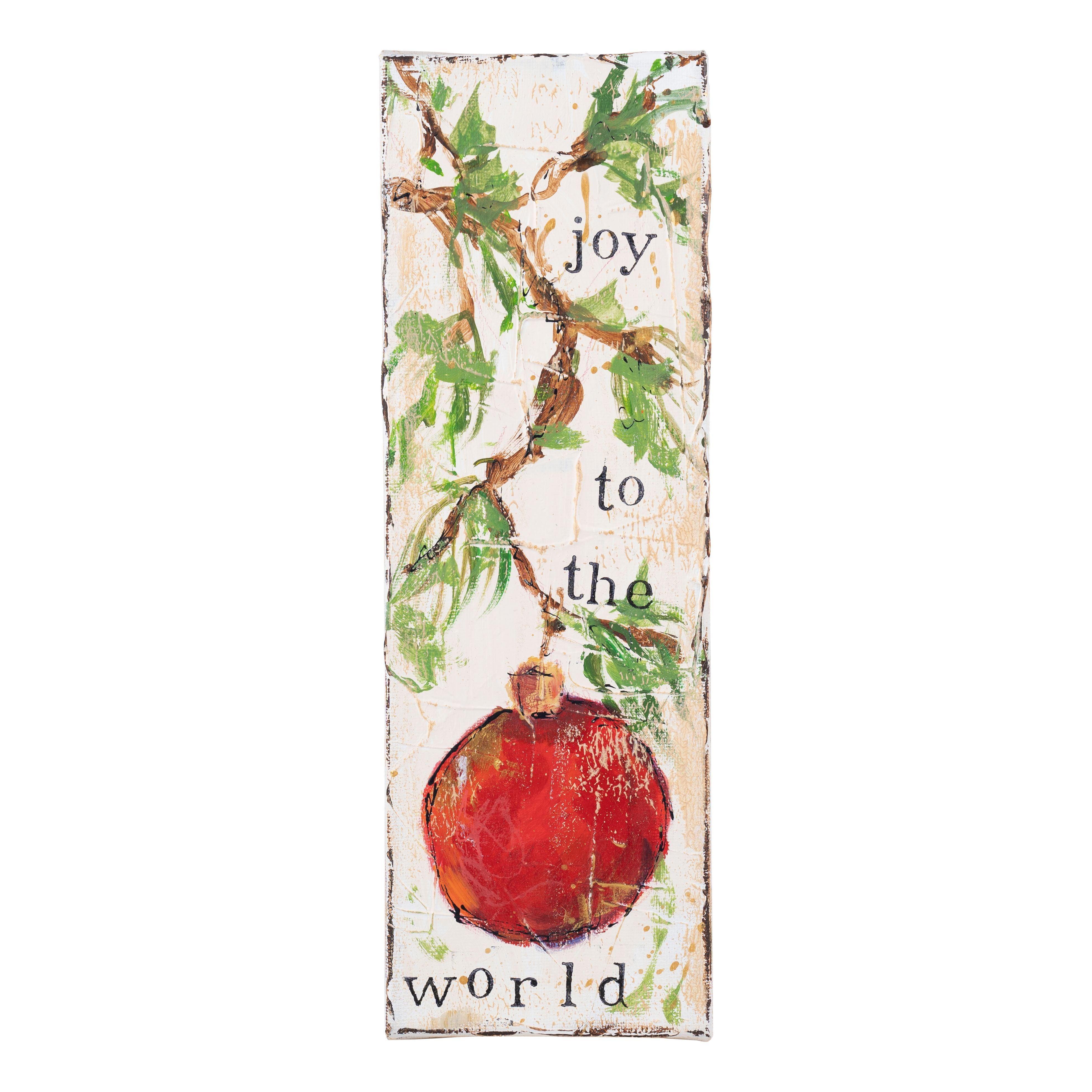 Add a Touch of Festivity w/ a 'Joy to the World' Hand-Painted