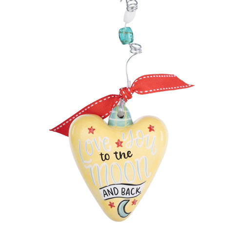 Love You to the Moon Heart Ornament - GLORY HAUS 