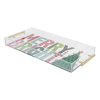 Colorful Merry and Bright Acrylic Tray