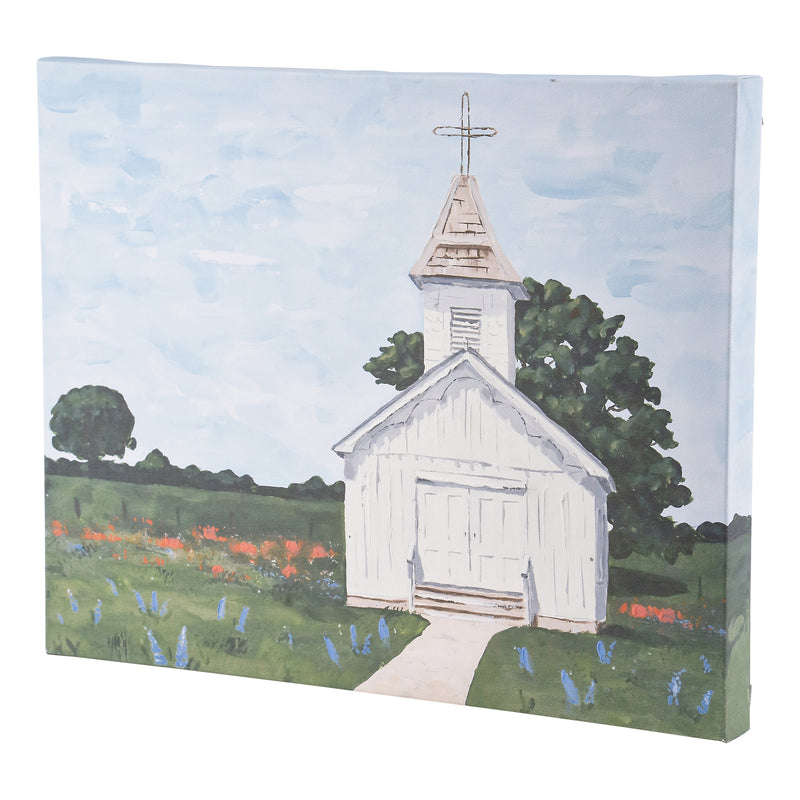 Round Top Church Canvas