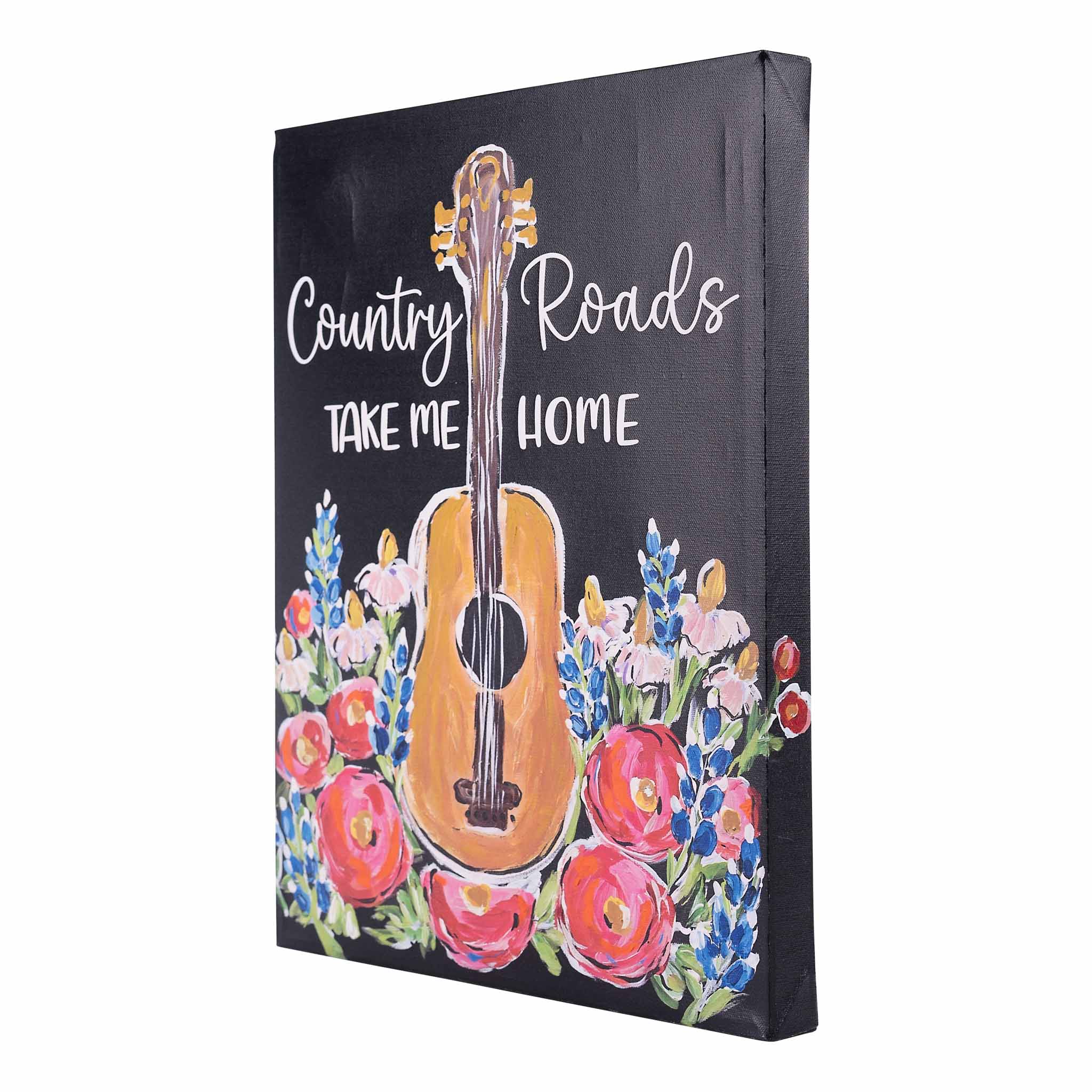 Drive Nostalgia with the Country Roads Take Me Home Guitar Canvas