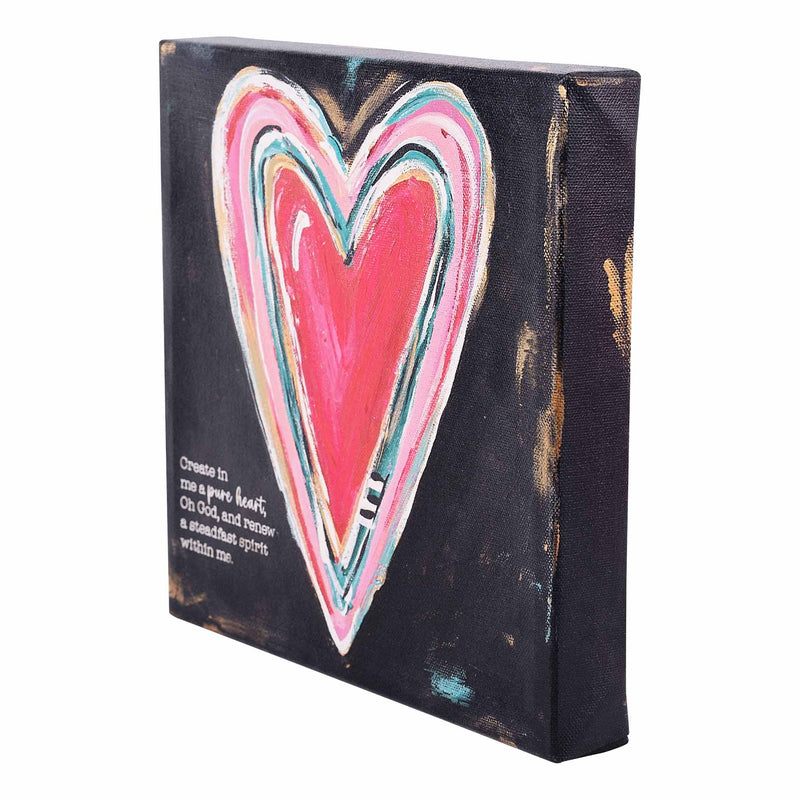 Black Red Heart Canvas