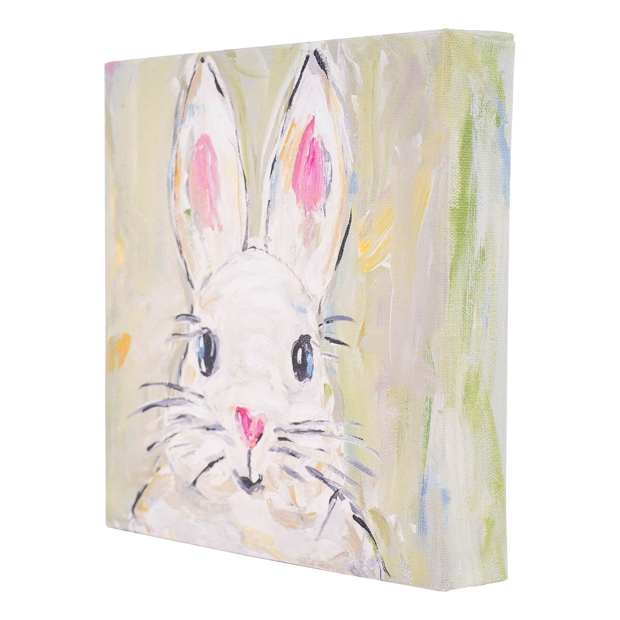 Add Gentle Charm with the Sweet White Bunny Canvas | Spring Decor