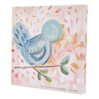 Blue Bird On Branch Canvas