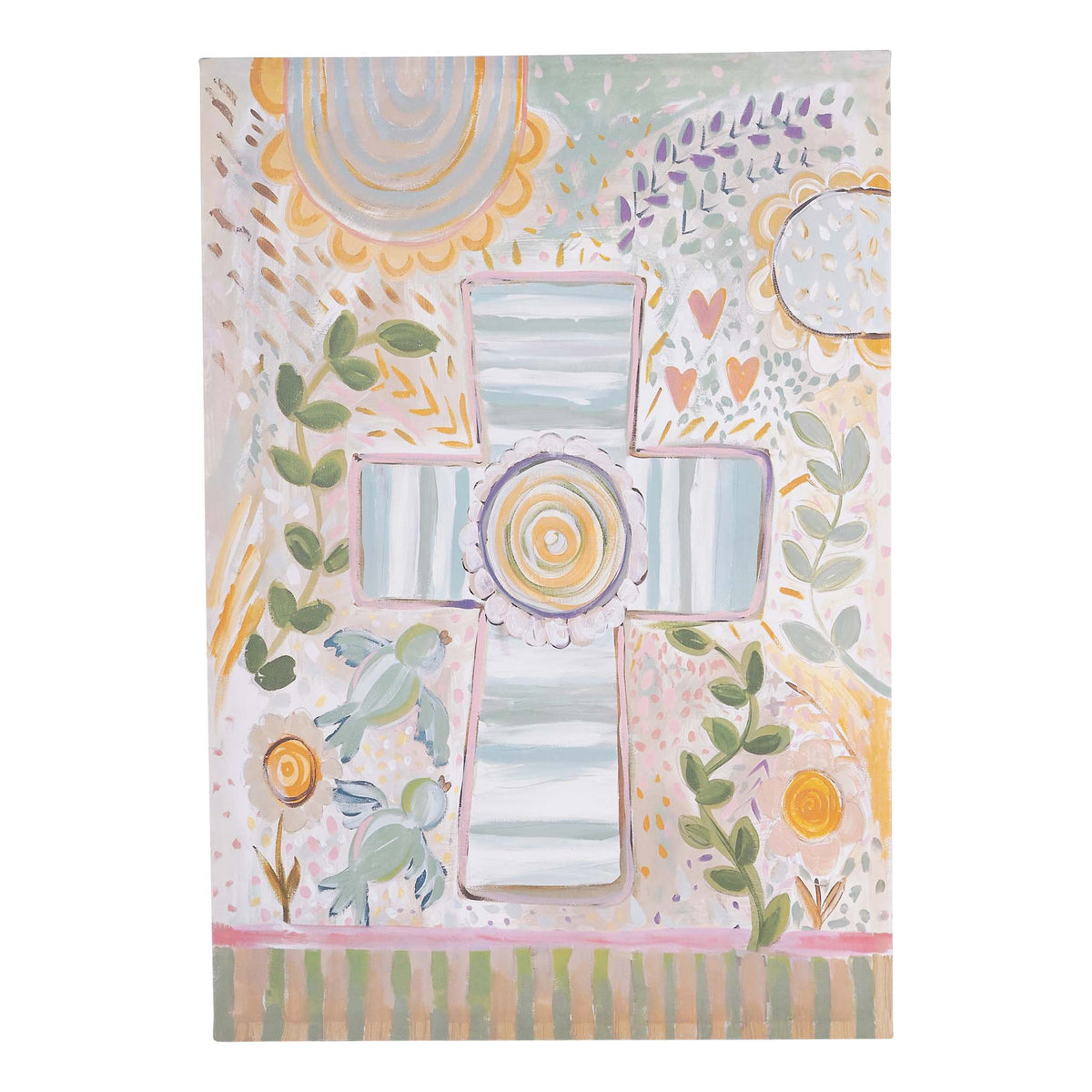 Blue Bird Cross Canvas