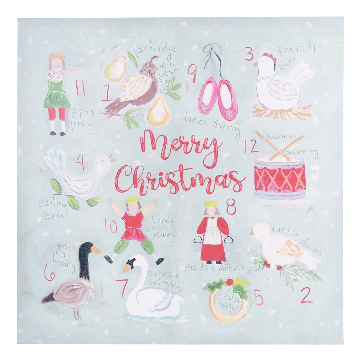 12 Days of Christmas Canvas