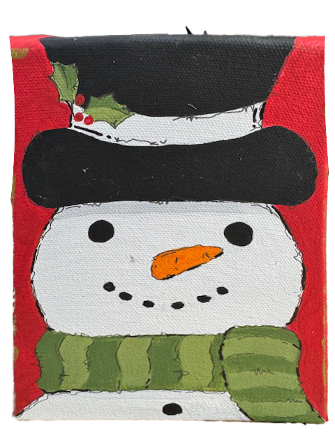 Top Hat Snowman Canvas