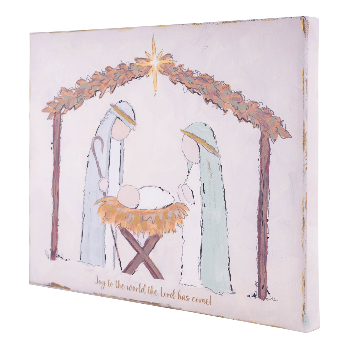 Joy To The World Nativity Canvas