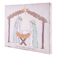 Joy To The World Nativity Canvas