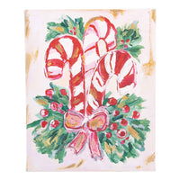 Candy Canes and Holly Canvas