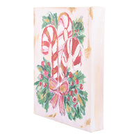 Candy Canes and Holly Canvas