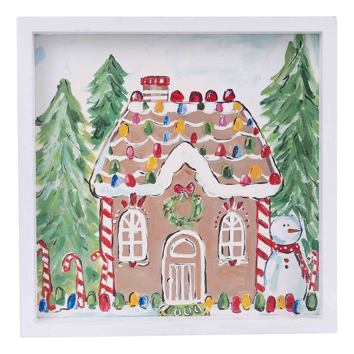 Gumdrop Gingerbread House Canvas